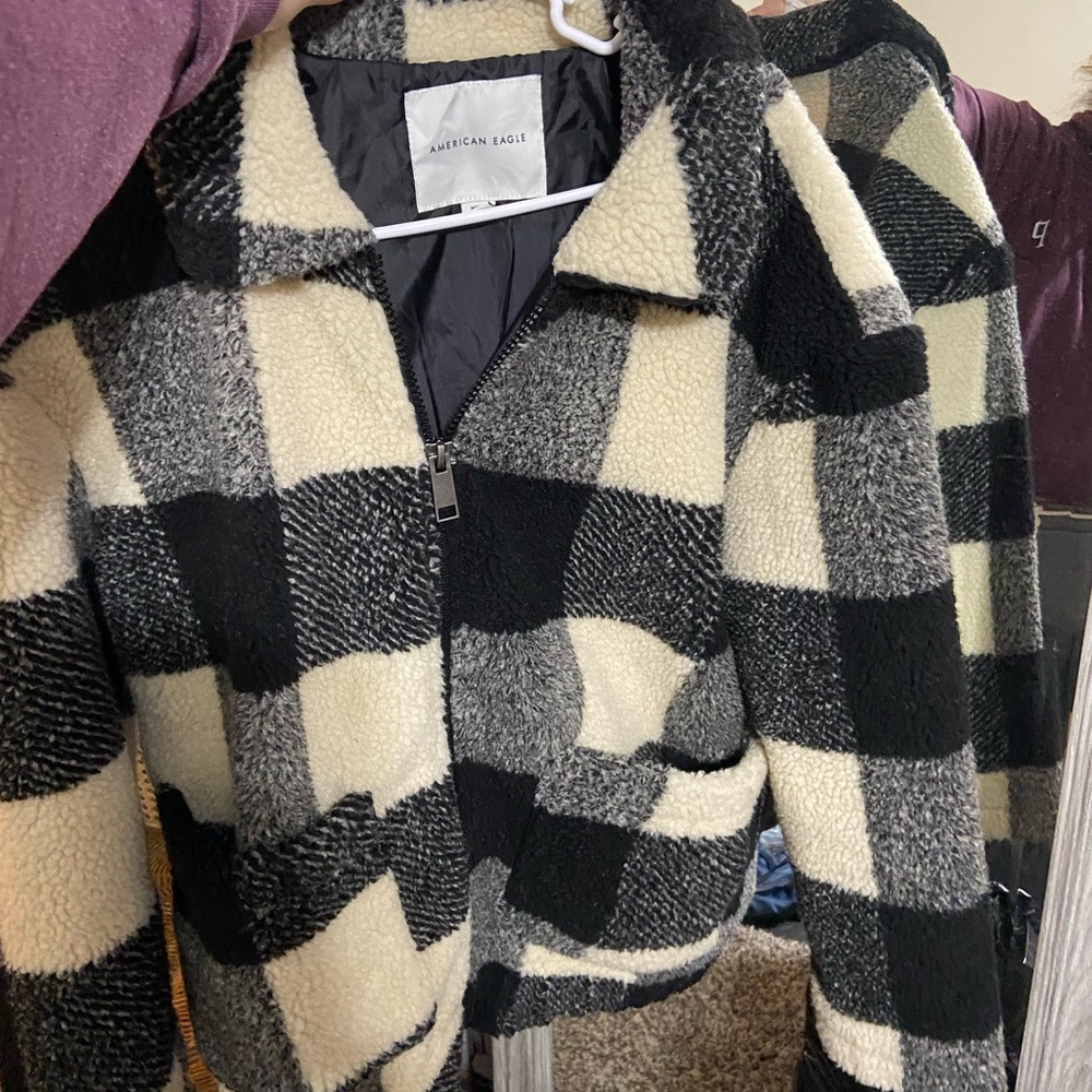 American Eagle Women’s flannel Teddy Jacket